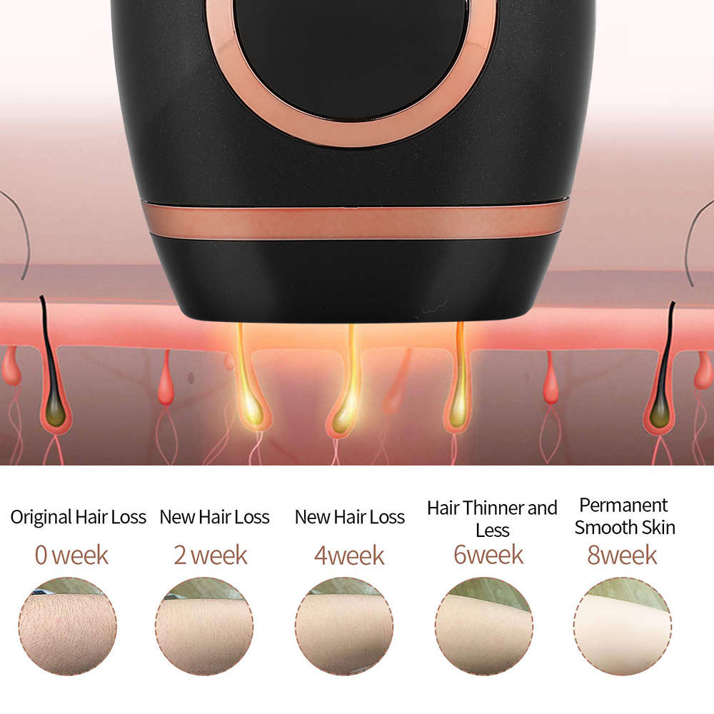 Professional 999999 Flash LCD Display IPL Hair Removal Machine - Black