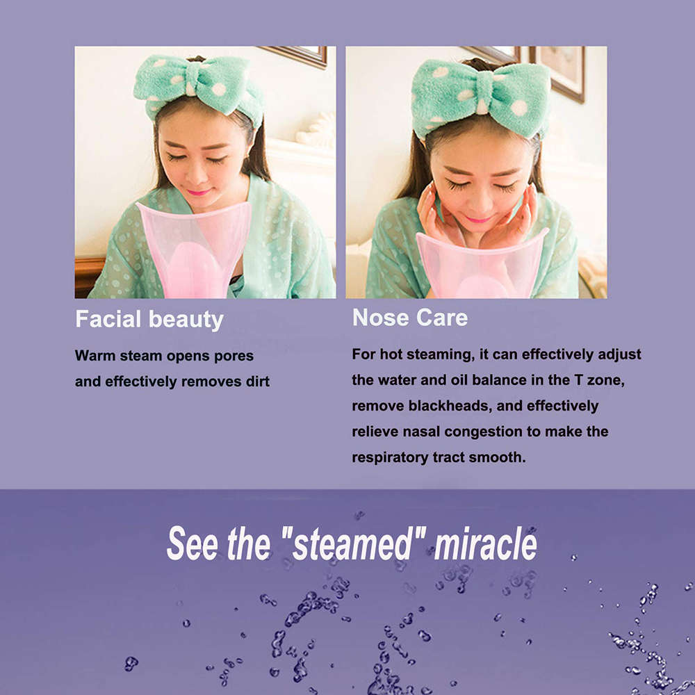 Professional Spa Home Facial Steamer Warm Mist Moisturizing - Pink