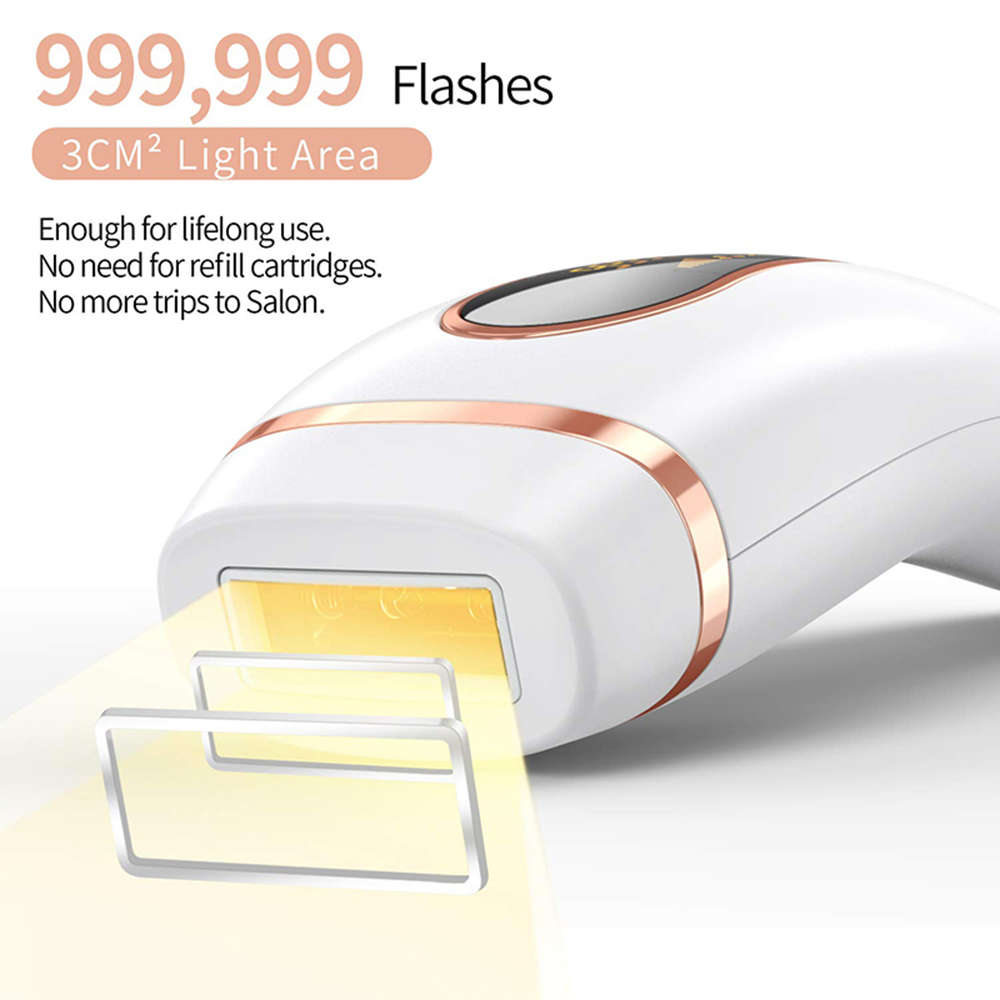 Professional 999999 Flash LCD Display IPL Hair Removal Machine - White