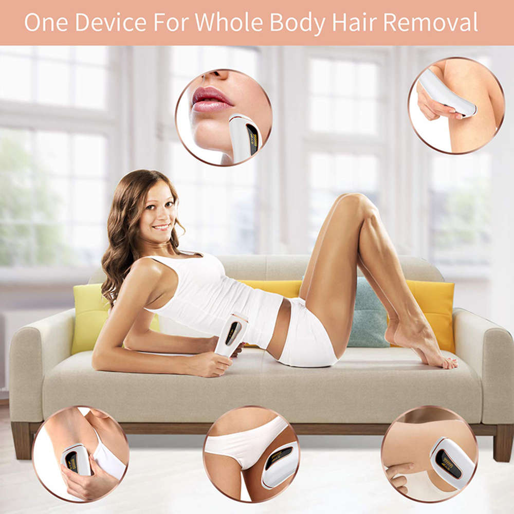 Professional 999999 Flash LCD Display IPL Hair Removal Machine - White
