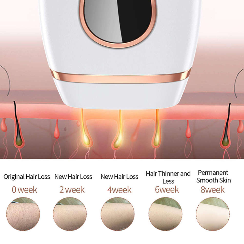 Professional 999999 Flash LCD Display IPL Hair Removal Machine - White