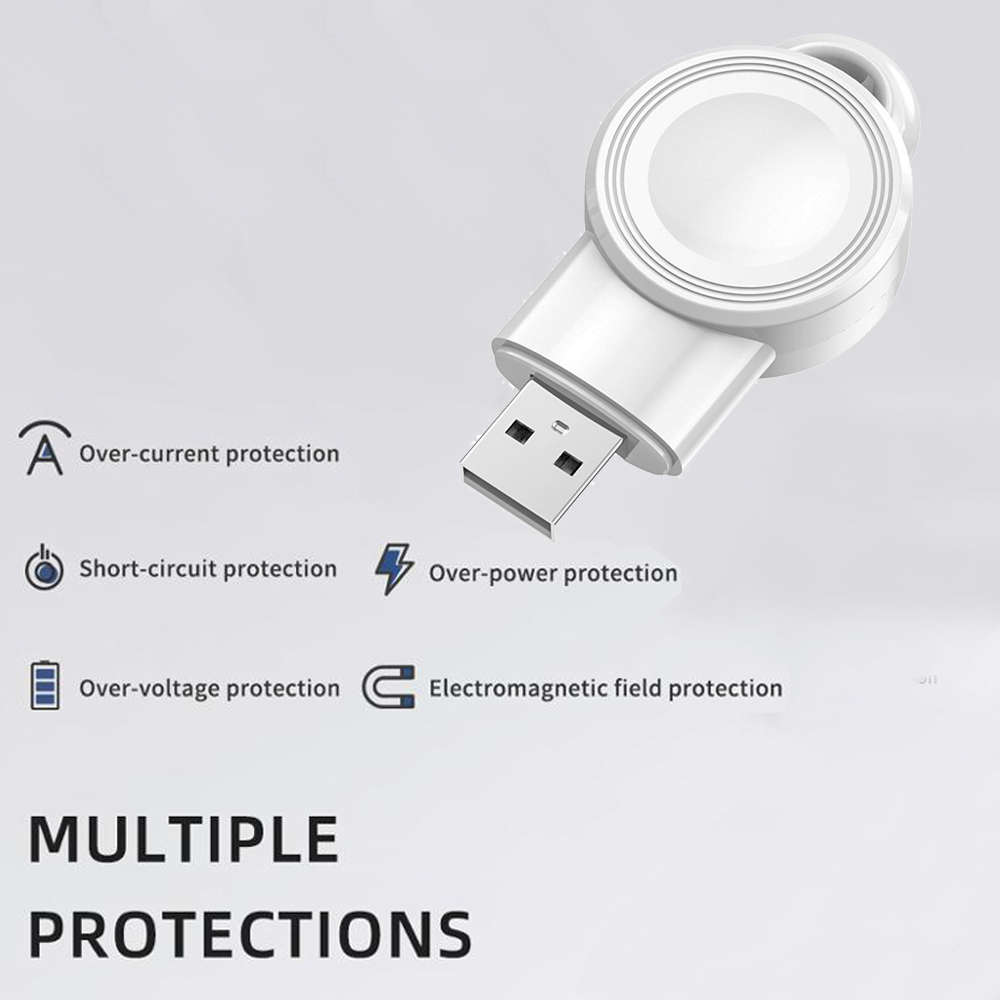 Portable Magnetic Wireless Charger for Apple Watch Series - White