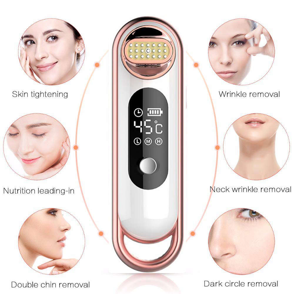 Portable LCD Beauty Electric Face Lifting Tighten Remove Wrinkle Massager