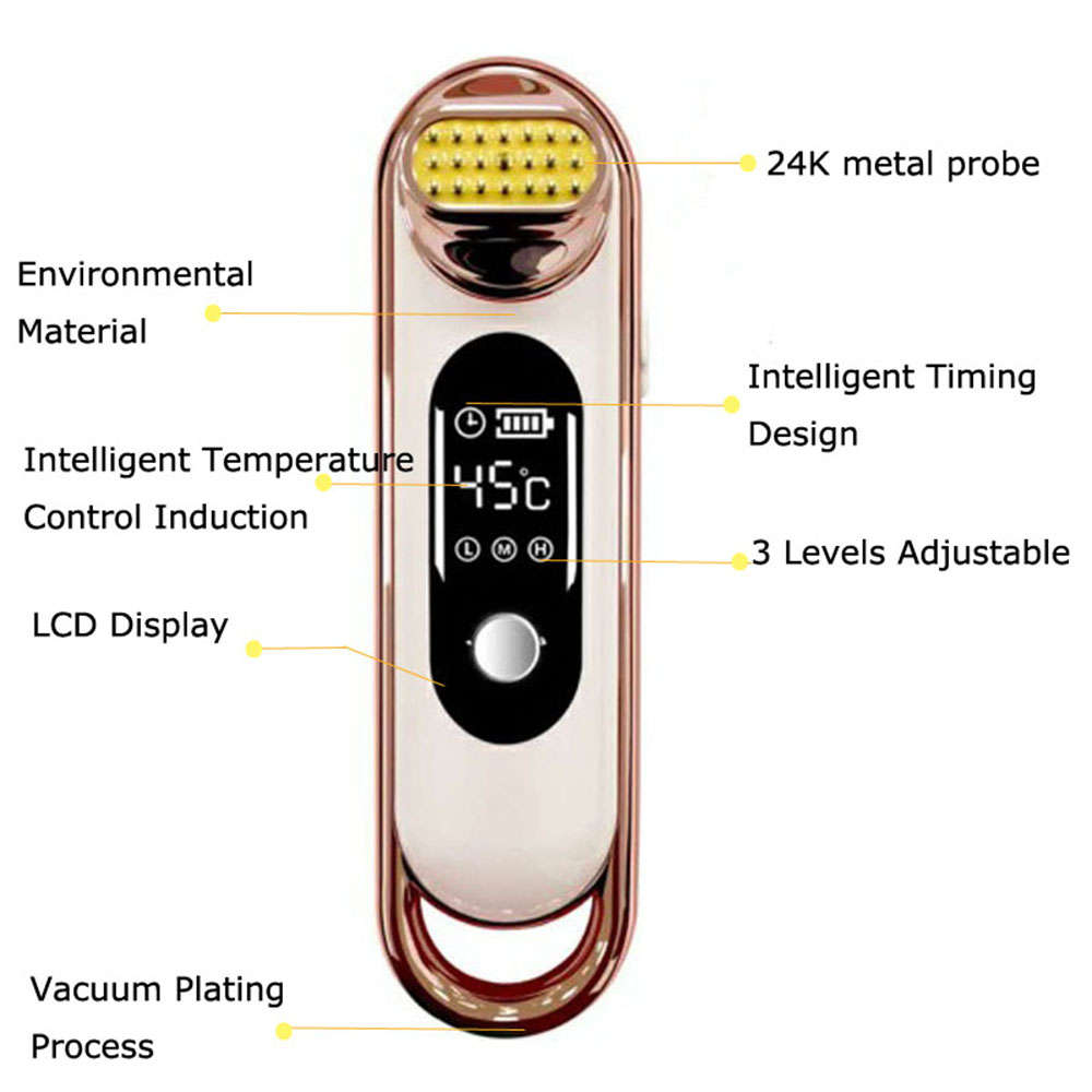 Portable LCD Beauty Electric Face Lifting Tighten Remove Wrinkle Massager