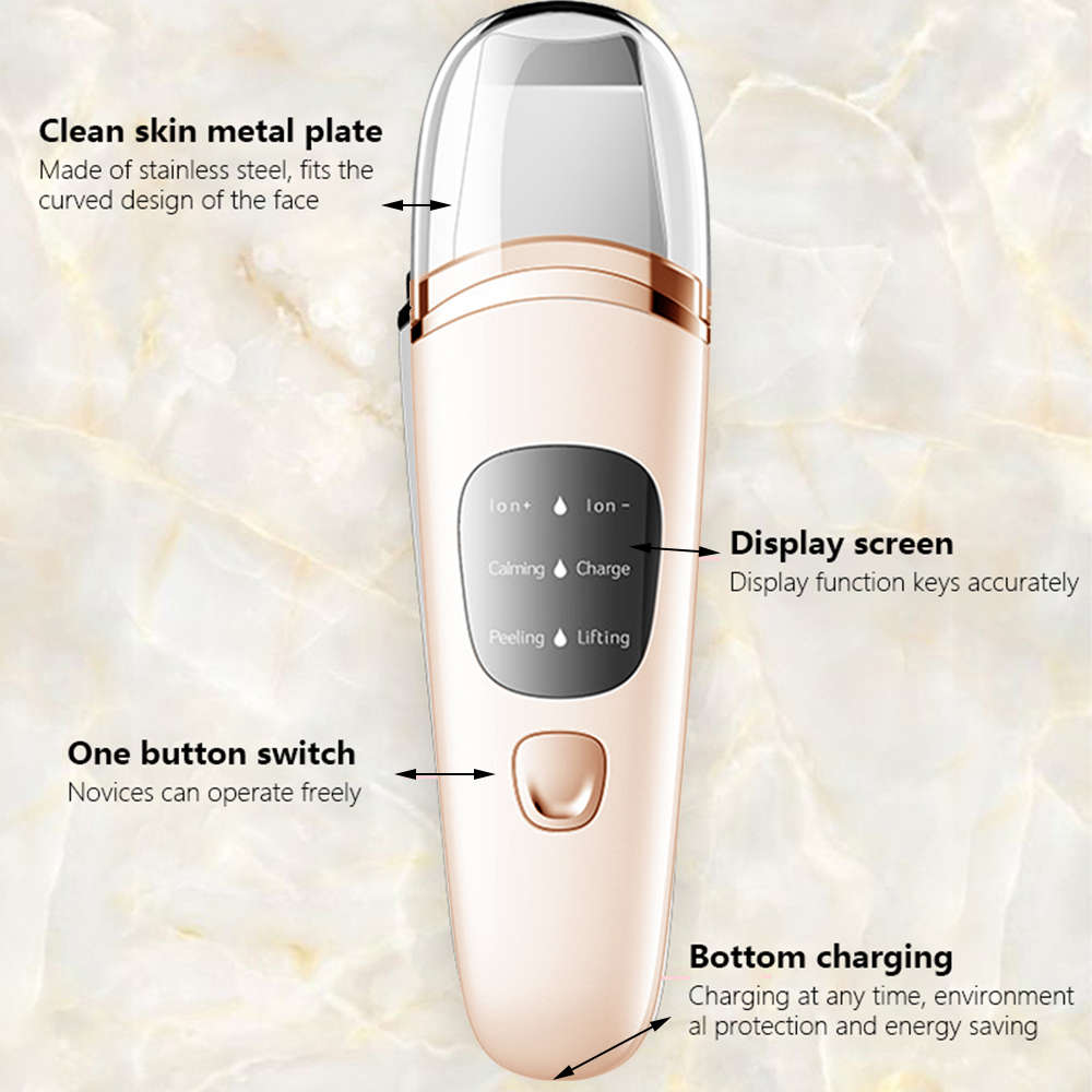 Ultrasonic Skin Scrubber Deep Face Cleaning Machine Peeling Shovel