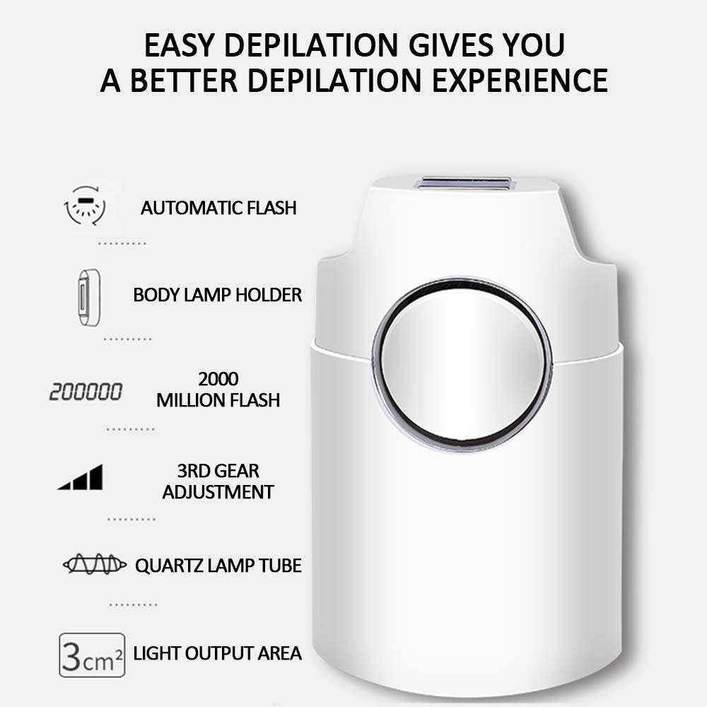 Professional 200000 Flashes IPL Laser Epilator Lady Hair Removal - White