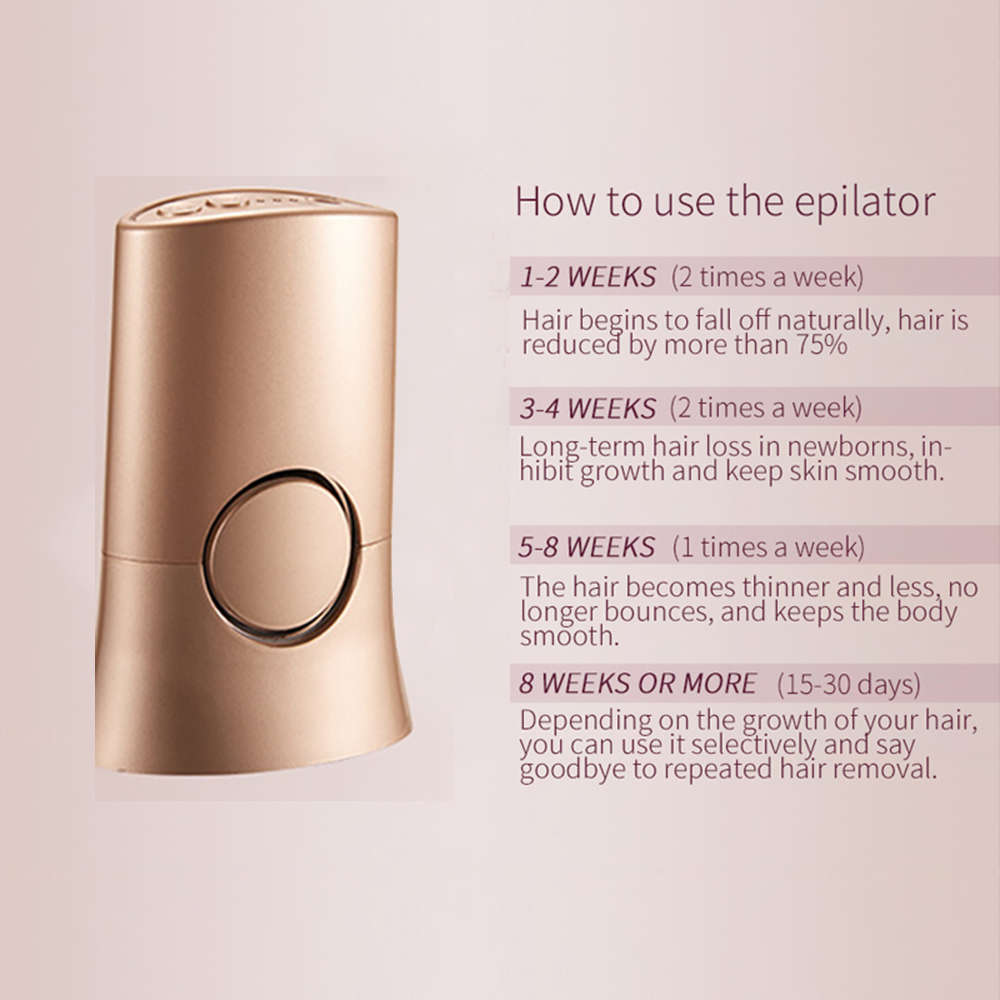 Professional 200000 Flashes IPL Laser Epilator Lady Hair Removal - Gold