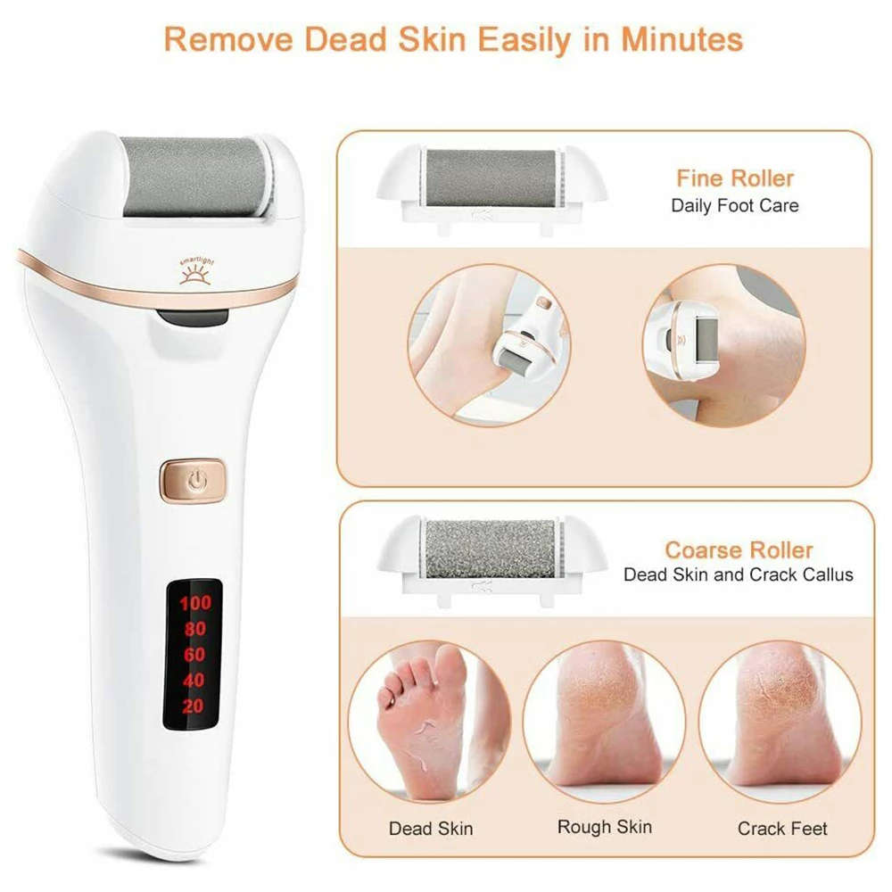 Portable 2-in-1 Electric Foot File Dead Dry Skin Callus Remover