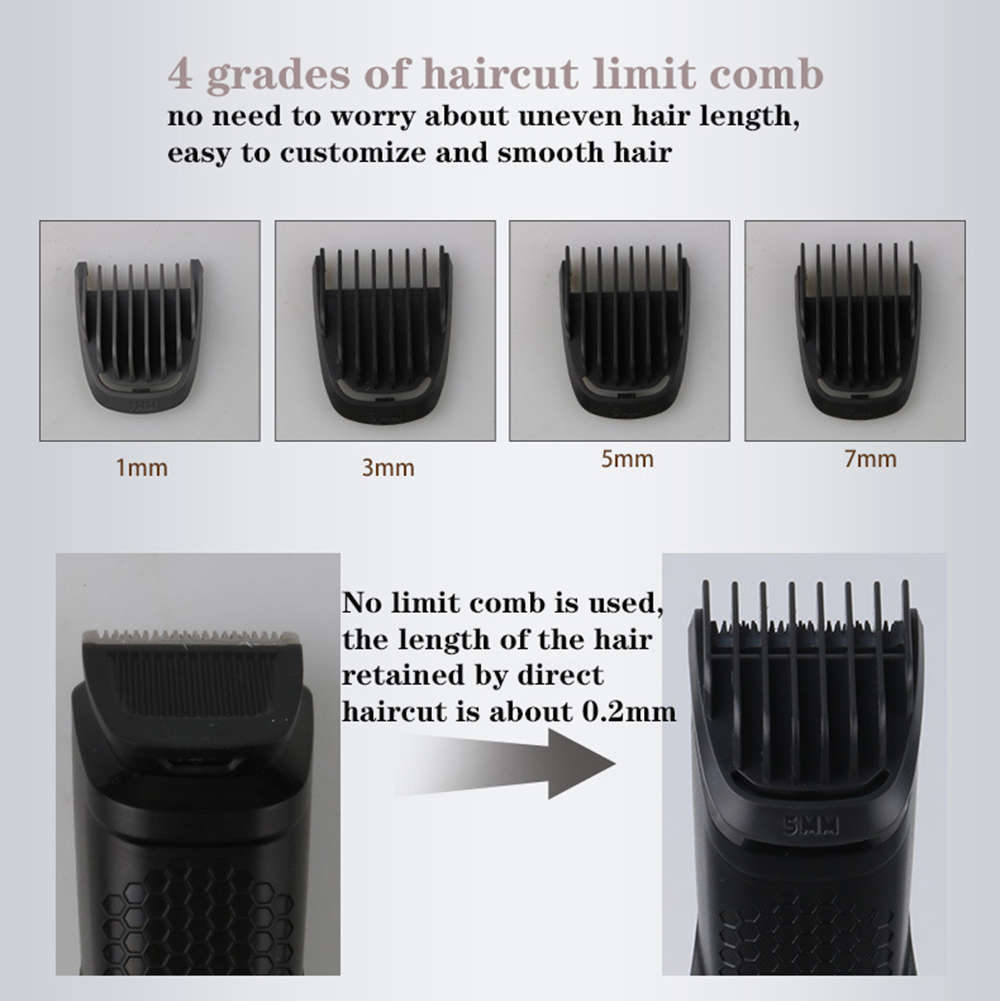 Professional Rechargeable Men's Styling Hair Clipper With 4 Limit Comb