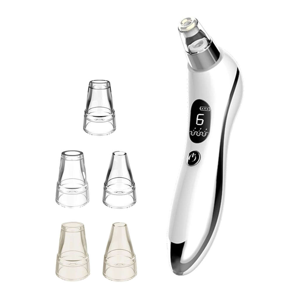 Electric Pore Vacuum Acne Comedone Extractor Kit with 6 Levels - Gray
