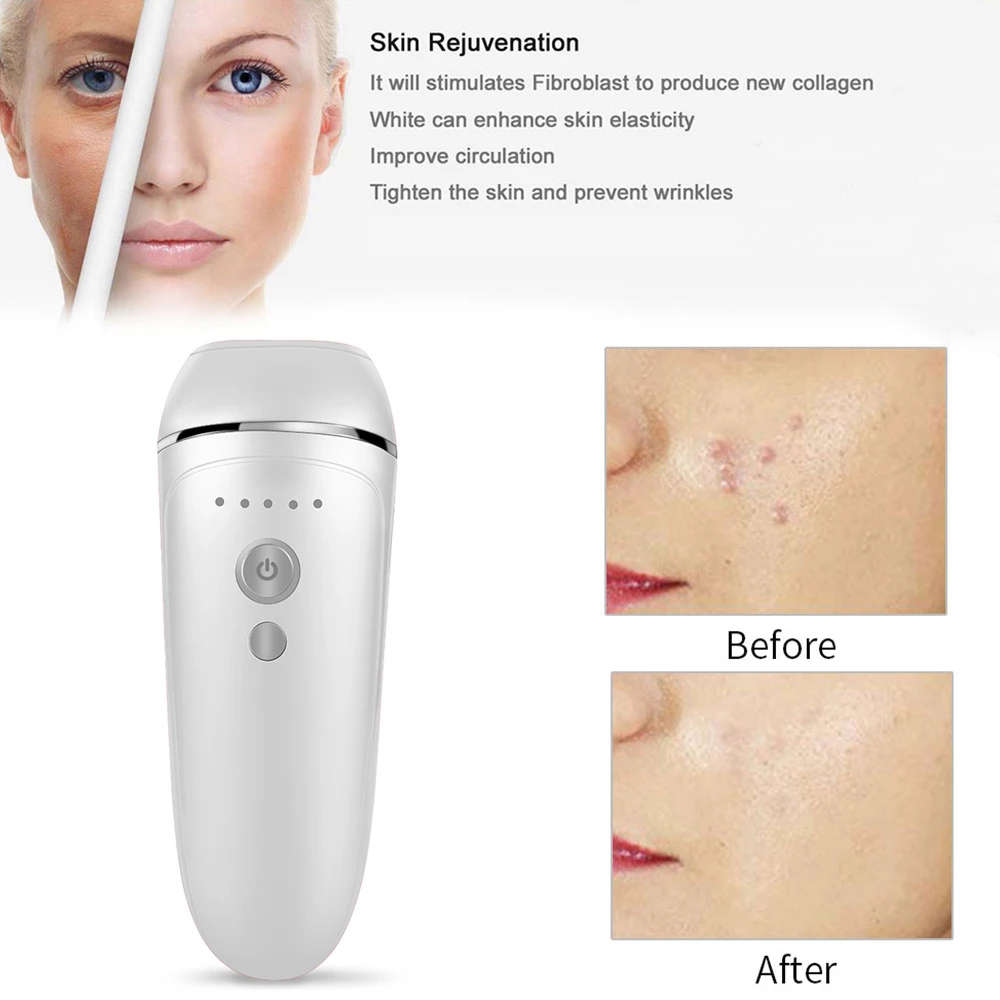 Professional 600,000 Flashes Painless IPL Hair Remover Machine - White