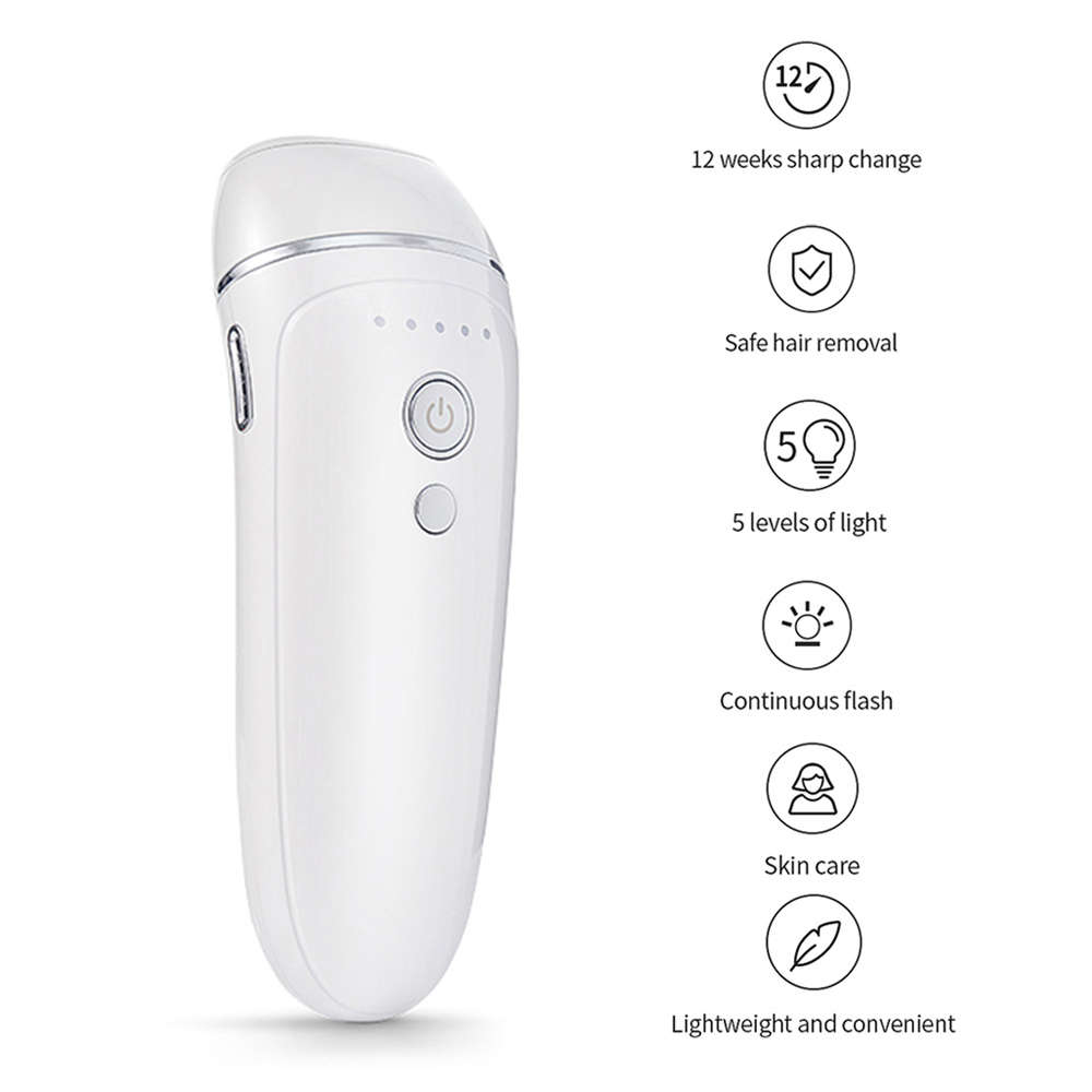 Professional 600,000 Flashes Painless IPL Hair Remover Machine - White