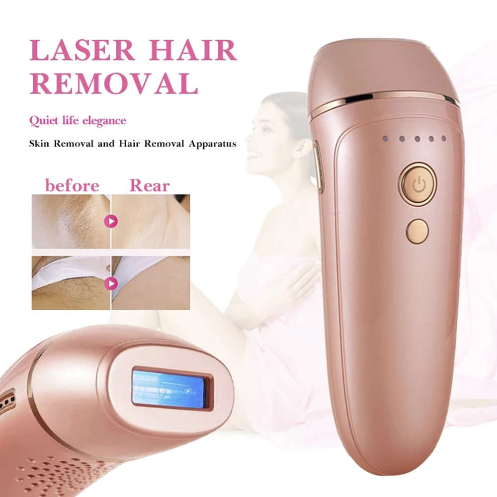 Professional 600,000 Flashes Painless IPL Hair Remover Machine - Pink