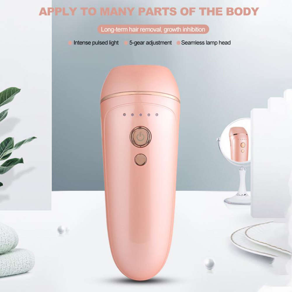 Professional 600,000 Flashes Painless IPL Hair Remover Machine - Pink