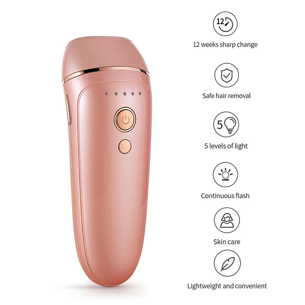 Professional 600,000 Flashes Painless IPL Hair Remover Machine - Pink