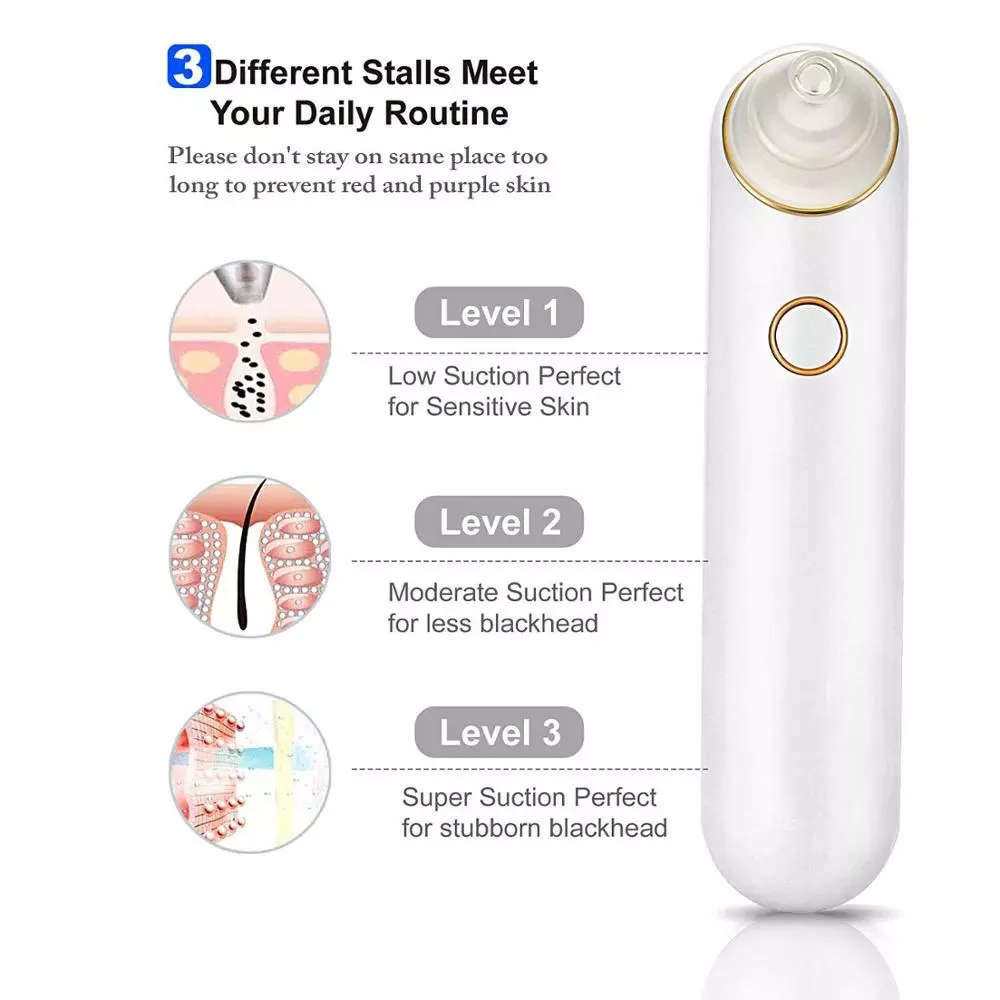 Multifunctional Vacuum Blackhead Remover Facial Pore Cleaner - White