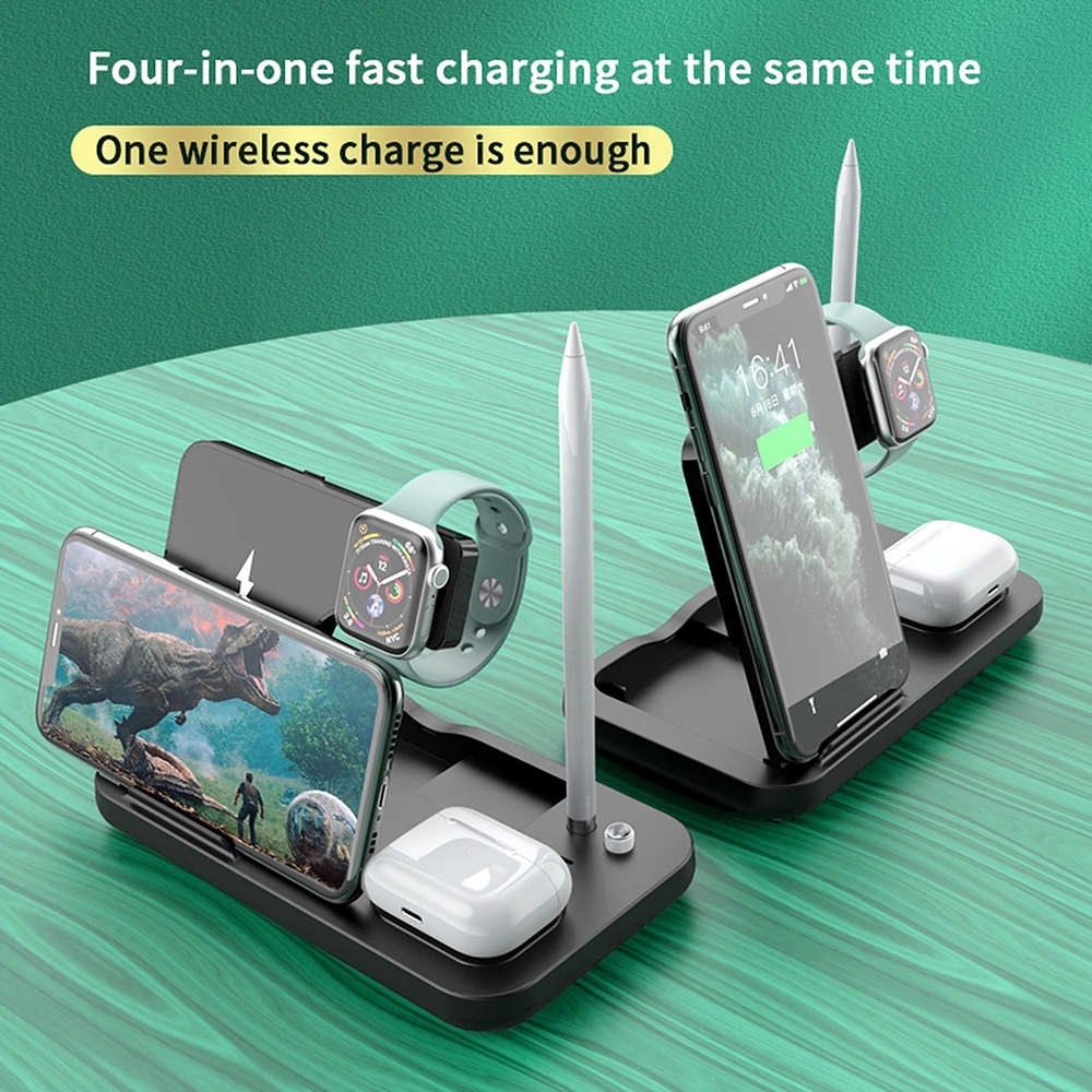 Portable 4 in 1 Foldable Wireless Charger Stand