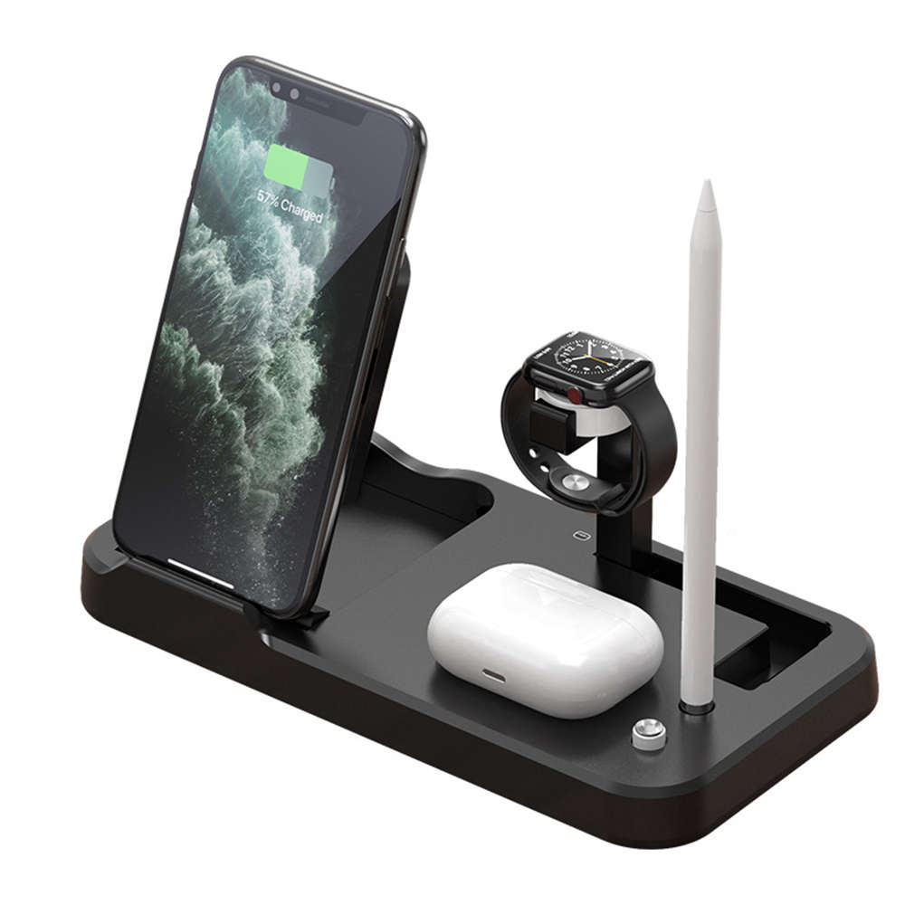 4-in-1 Foldable Wireless Charger Station Phone Holder