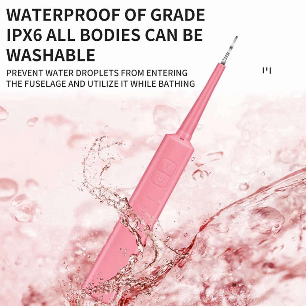 Portable Electric Sonic Dental Calculus Remover with LED Light - Pink