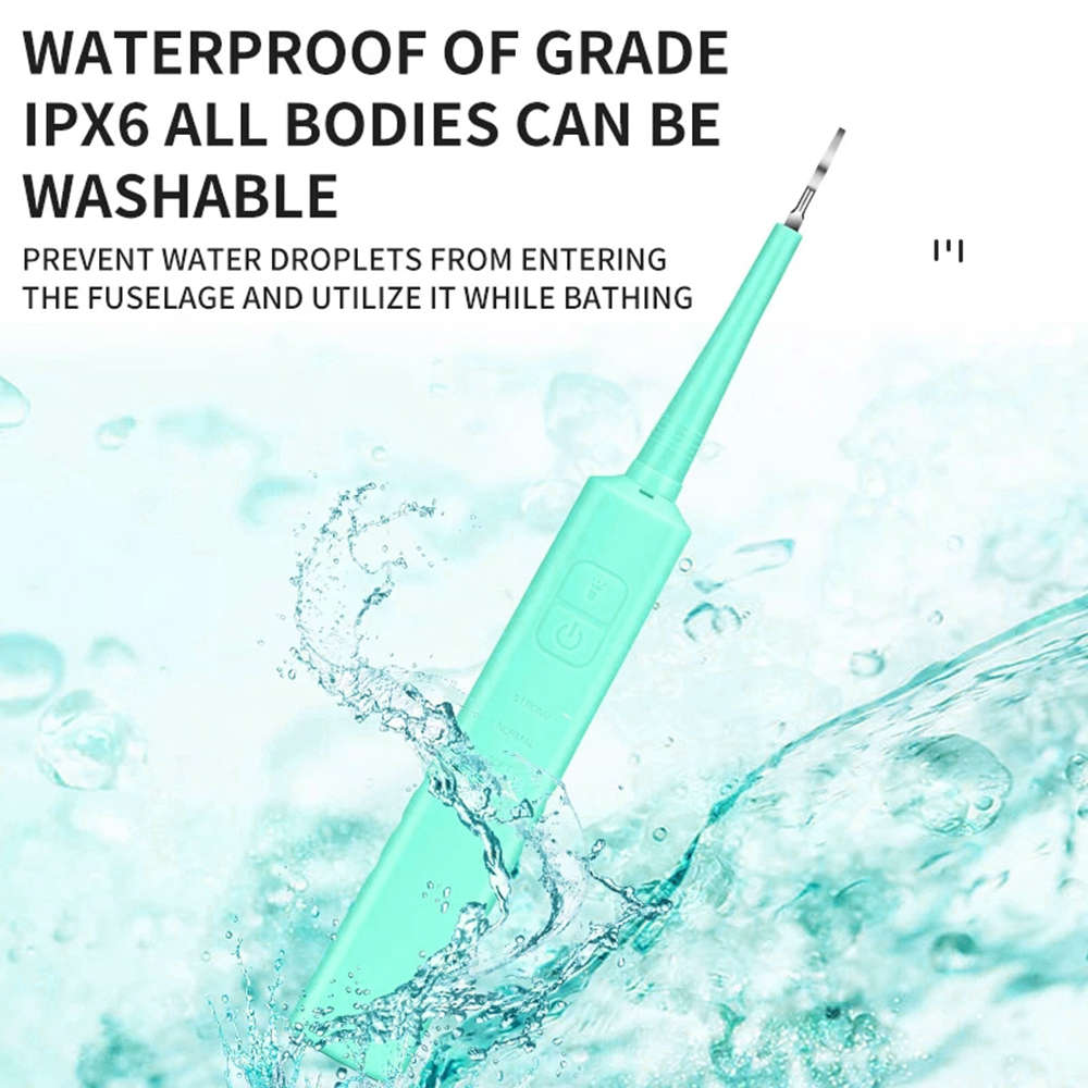 Portable Electric Sonic Dental Calculus Remover with LED Light - Blue