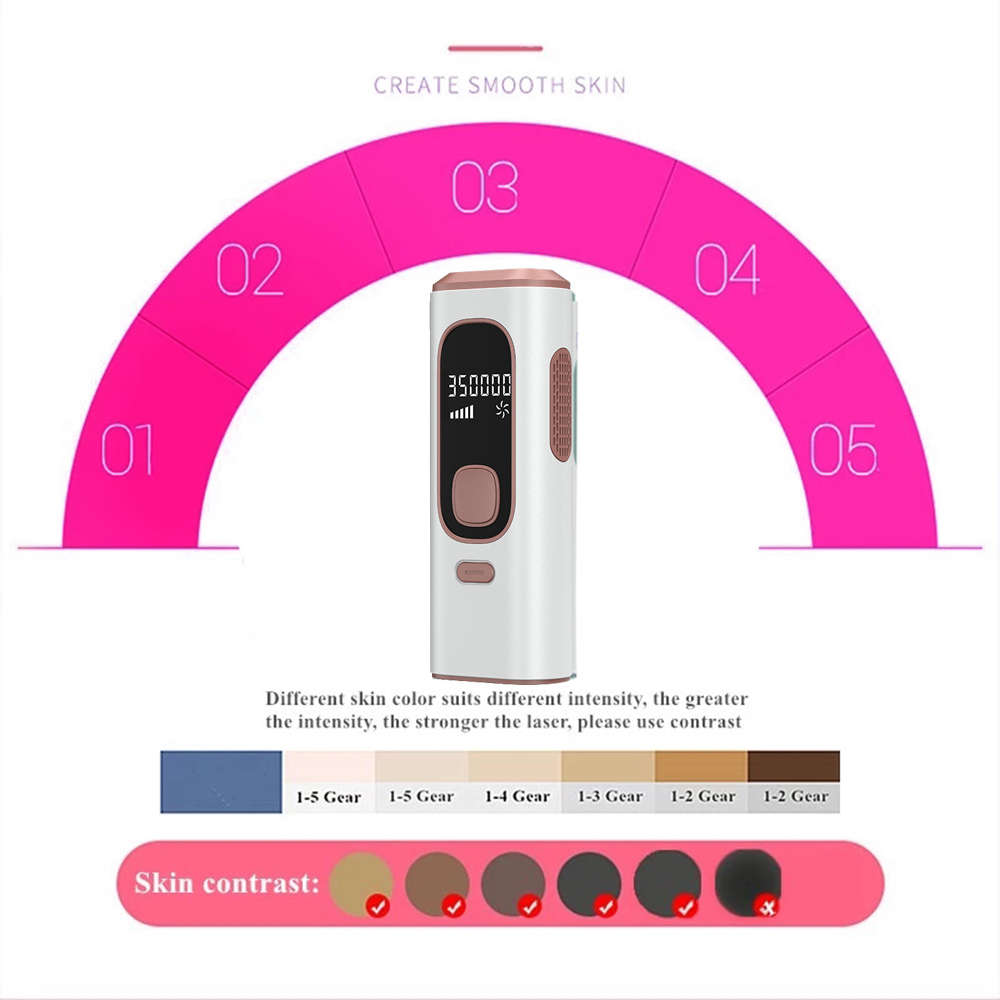 Professional 990000 Flash IPL Laser Hair Removal Epilator Machine Gold