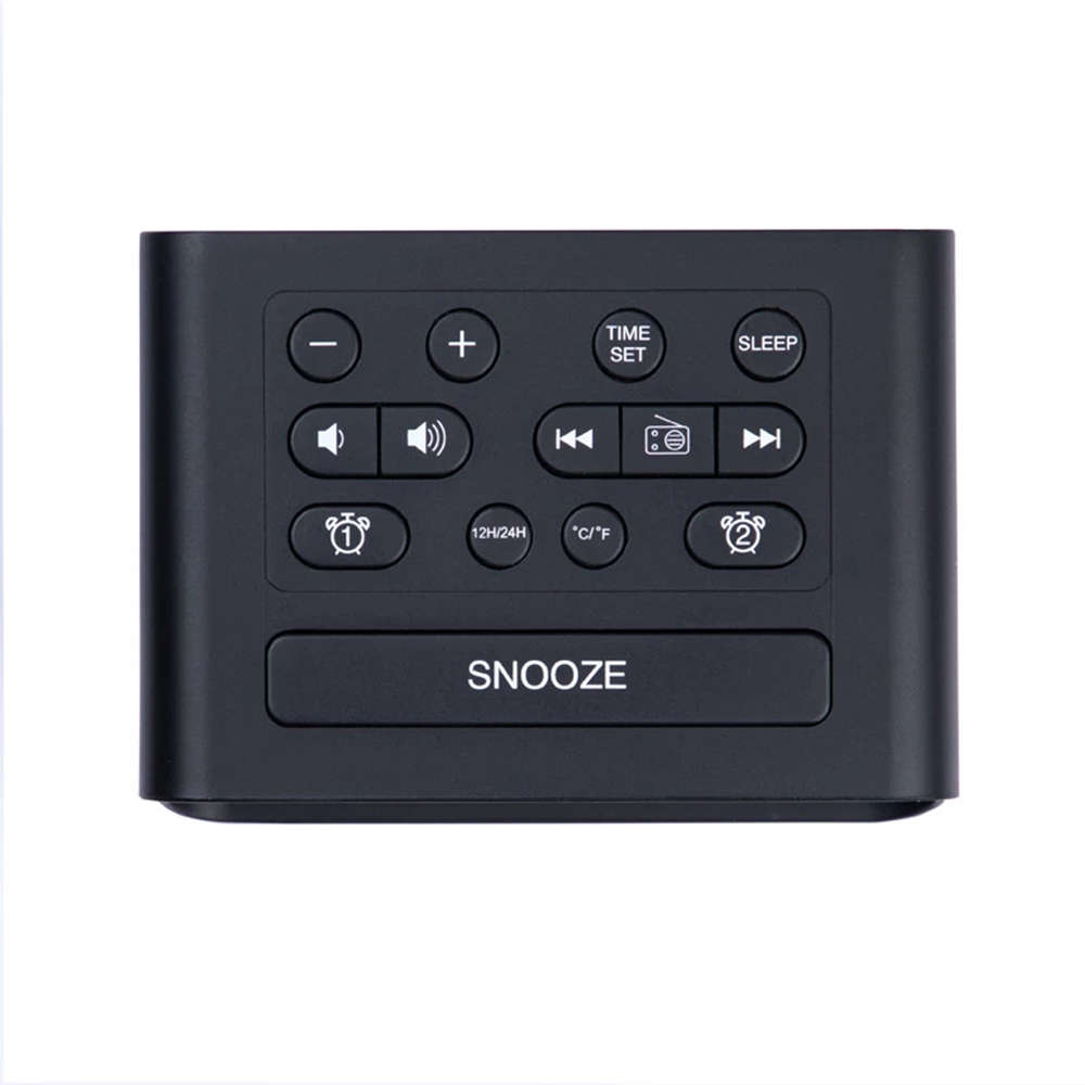 LED Digital Bedroom Alarm Clock FM Radio with Dual USB Port Charger