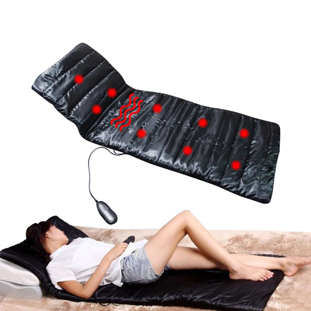 9 Vibrating Motors Full Body Heathy Heating Vibration Massage Mattress