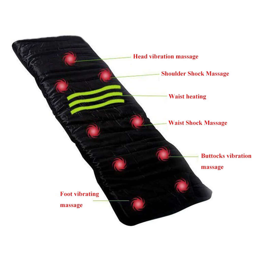 9 Vibrating Motors Full Body Heathy Heating Vibration Massage Mattress