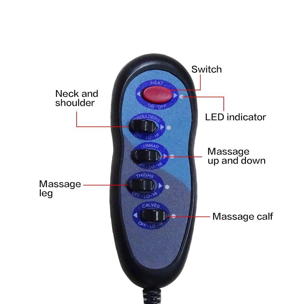 9 Vibrating Motors Full Body Heathy Heating Vibration Massage Mattress