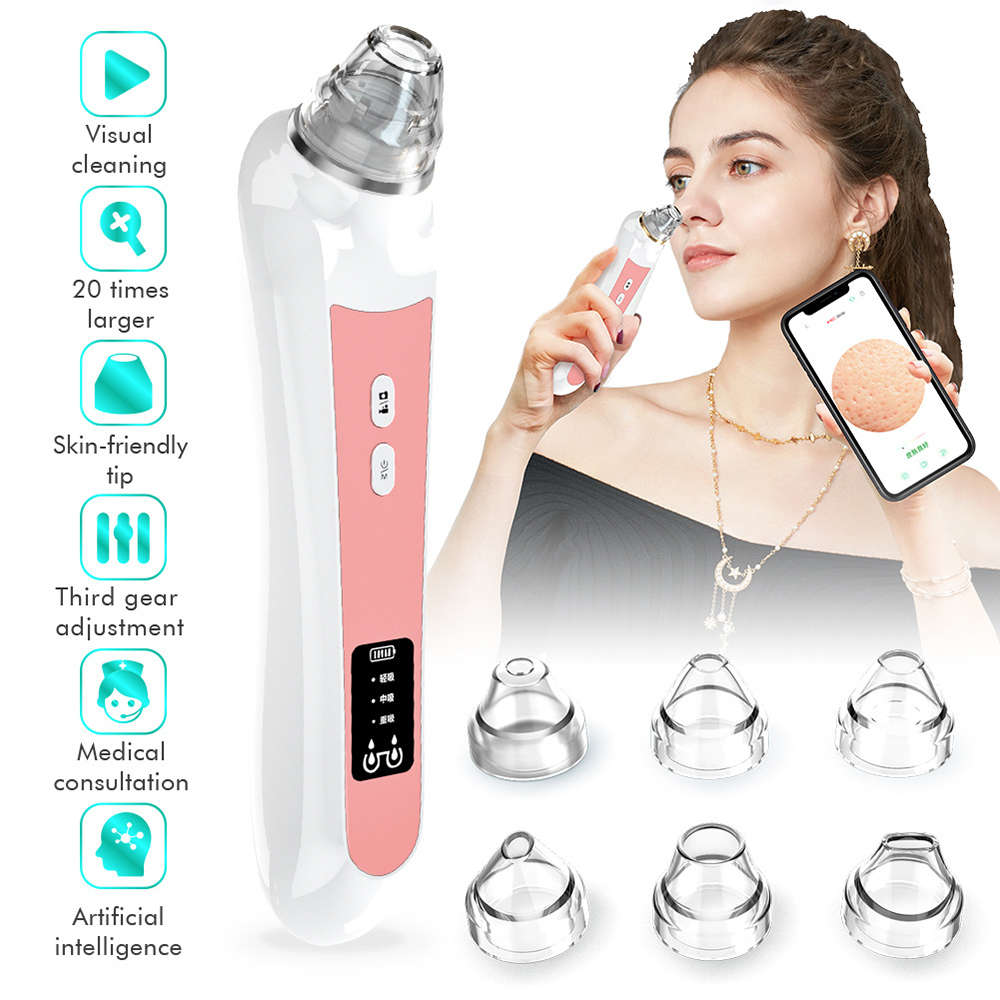5MP WIFI 20X Magnification Visual Electric Blackhead Remover - Pink