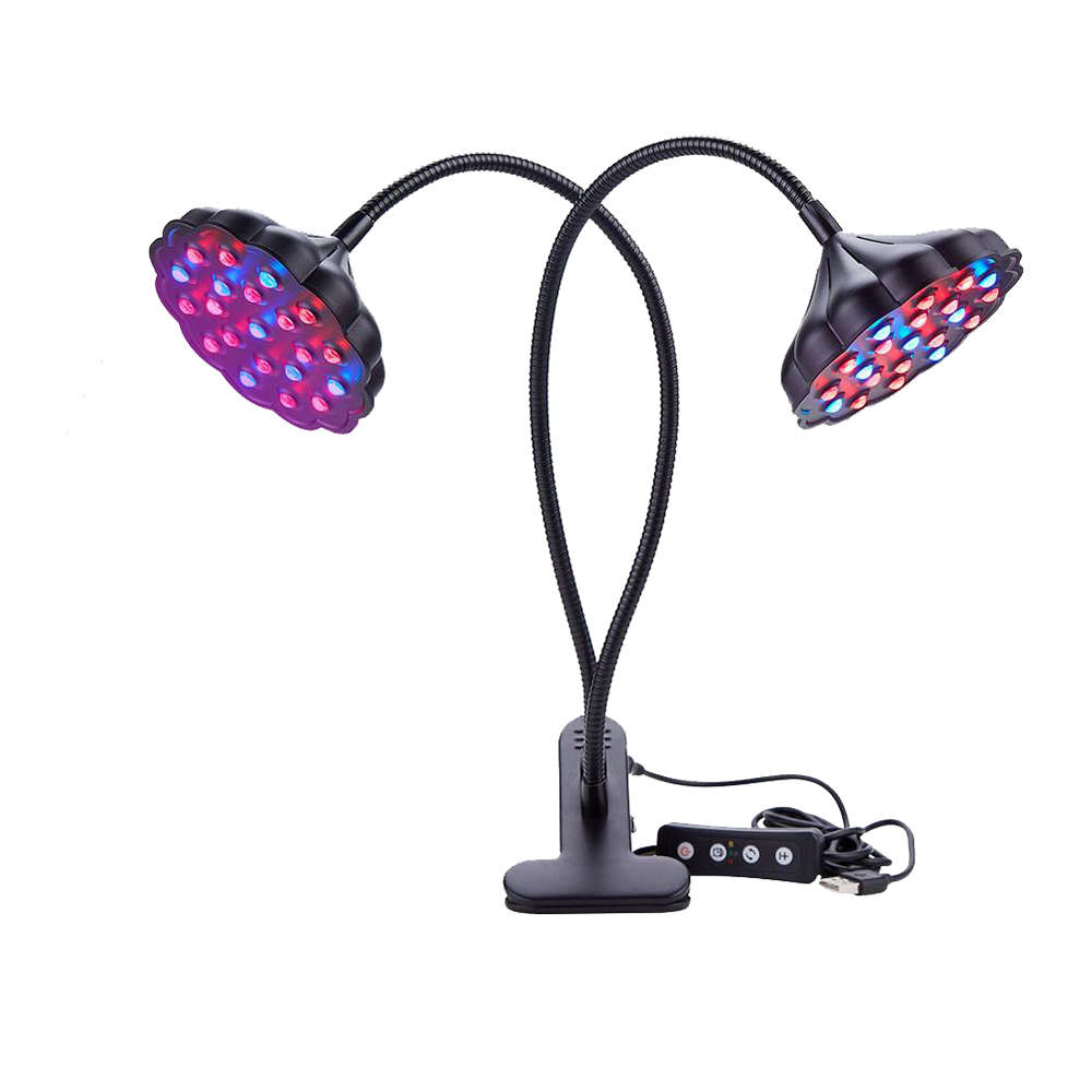 40W Lotus Double Head Clip LED Full Spectrum Growth Light