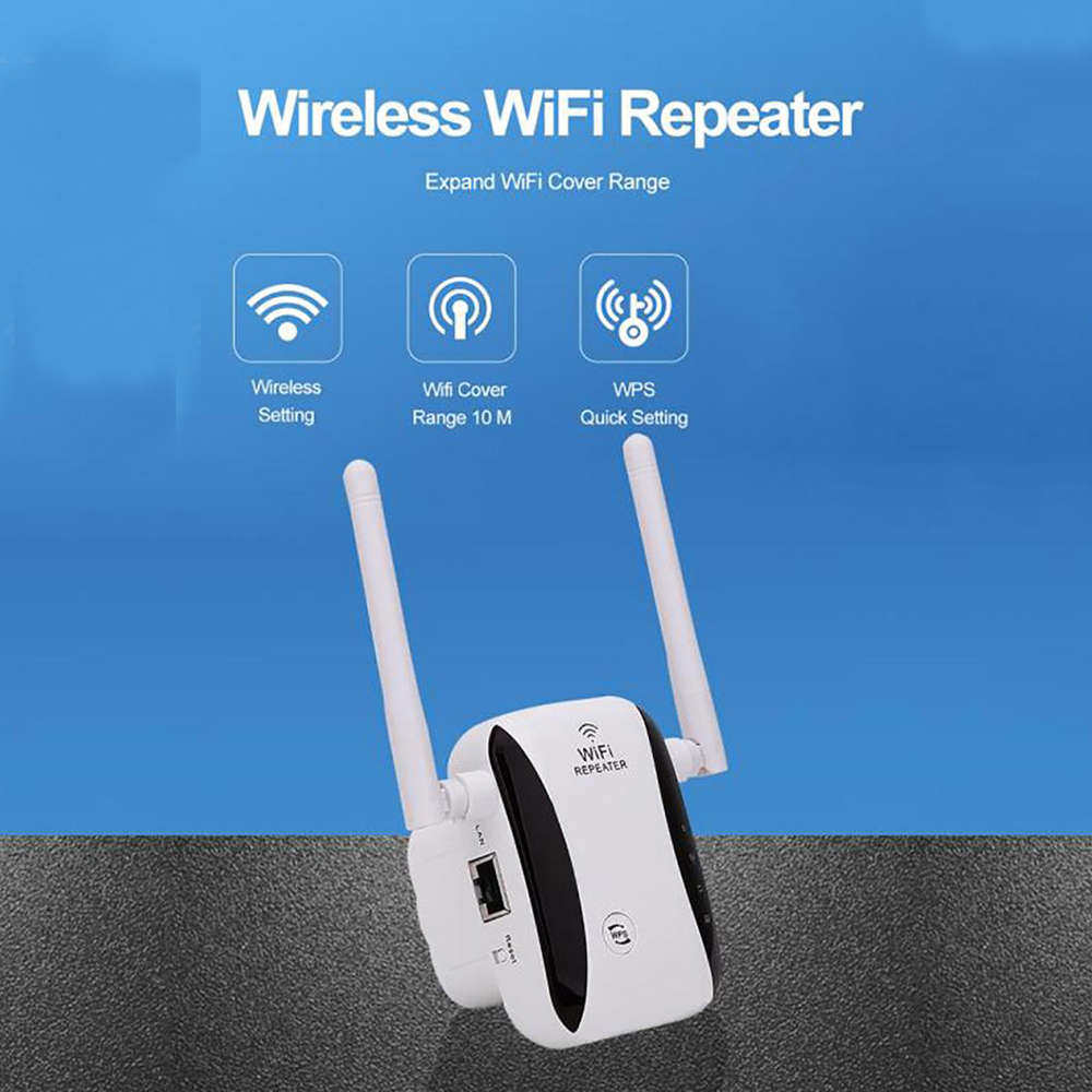 2.4GHz 300Mbps Wireless WiFi Repeater Extender with 2 External Antennas