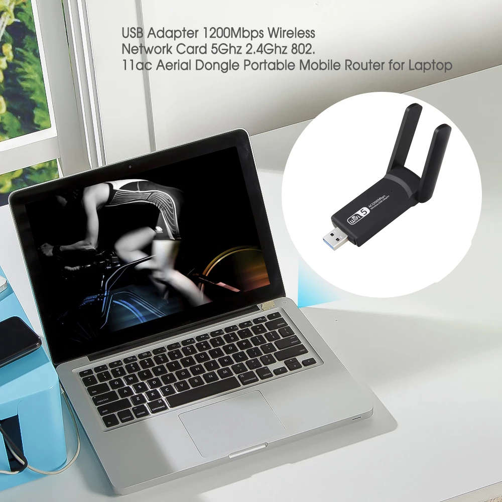 1200Mbps Dual Band USB 3.0 RTL8812BU Wireless USB Wifi Lan Adapter