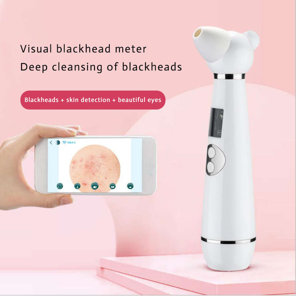 2 in 1 WiFi Visual Electric Blackhead Remover & Eye Massager - Silver