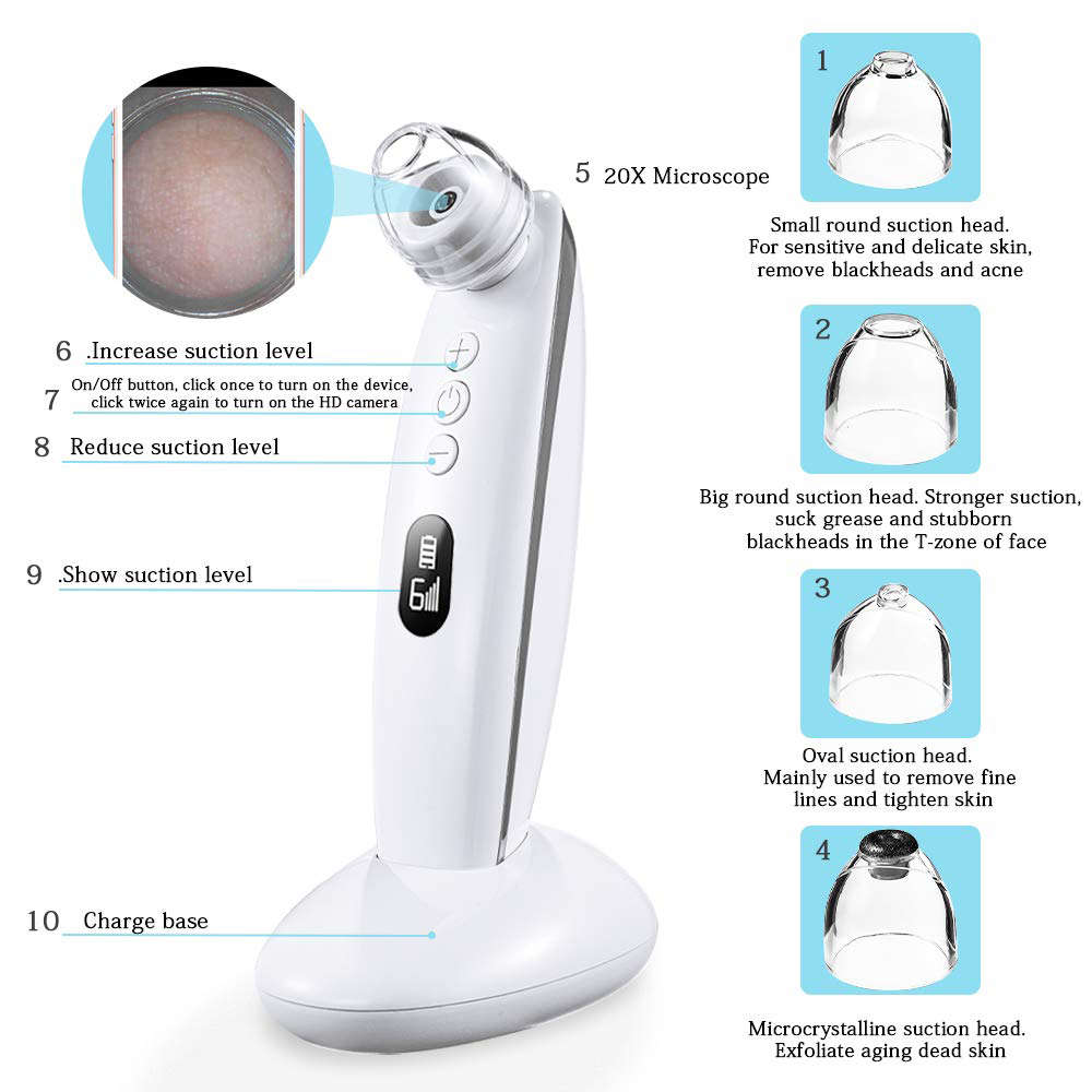 20X Magnification WIFI 5MP Visual Electric Acne Suction Blackhead Remover