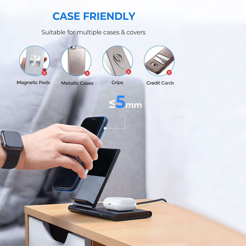 2-in-1 Magnetic Wireless Charger Stand for iPhone 12 Pro 12/Airpods Pro