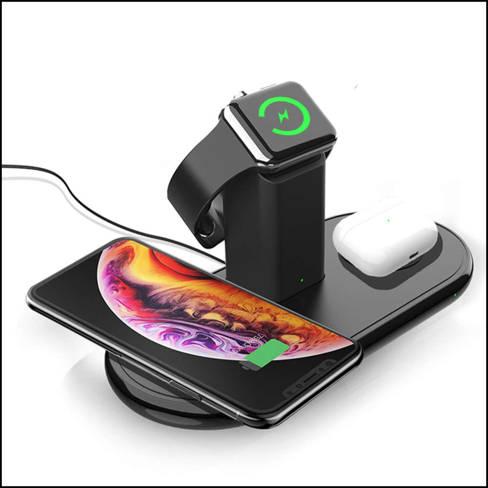 3 In 1 Qi Fast Wireless Charger For iPhone 12 Pro/Airpods Pro/Apple Watch