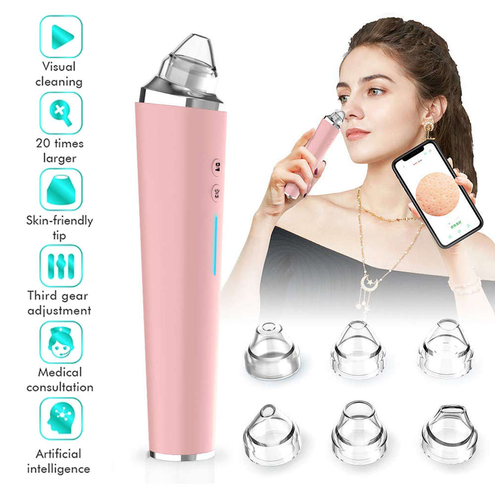 20X Magnification WIFI 5MP Visual Electric Blackhead Remover - Pink