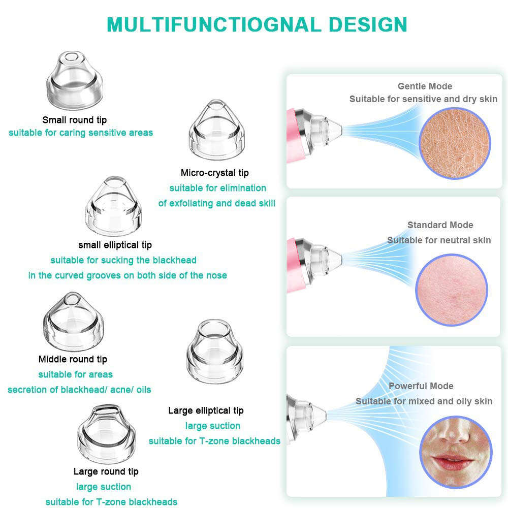 20X Magnification WIFI 5MP Visual Electric Blackhead Remover - Pink