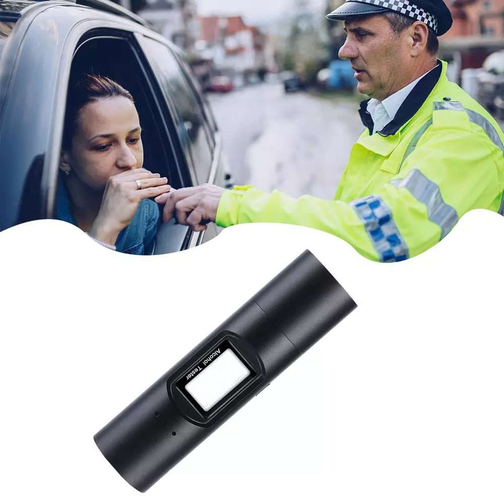 Portable Aluminum Digital Breathalyze Alcohol Tester with LCD Display