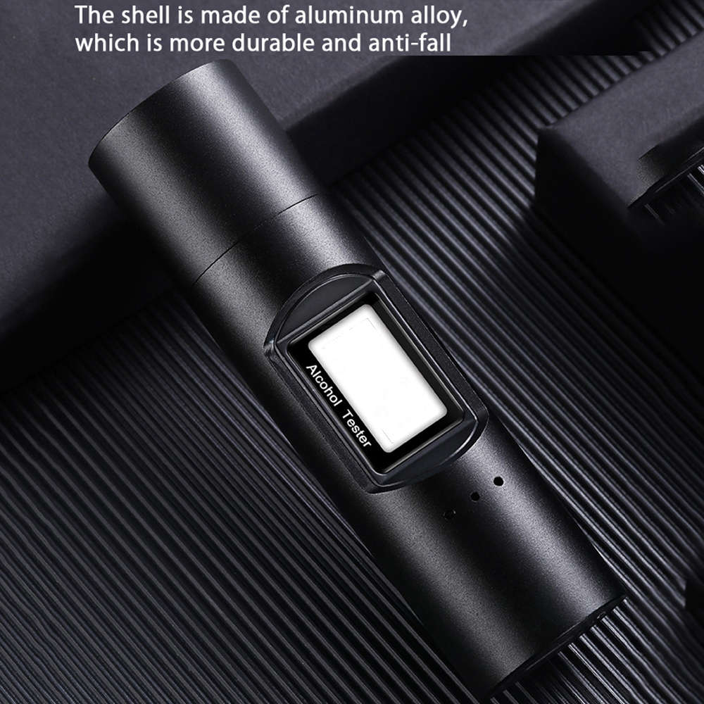 Portable Aluminum Digital Breathalyze Alcohol Tester with LCD Display