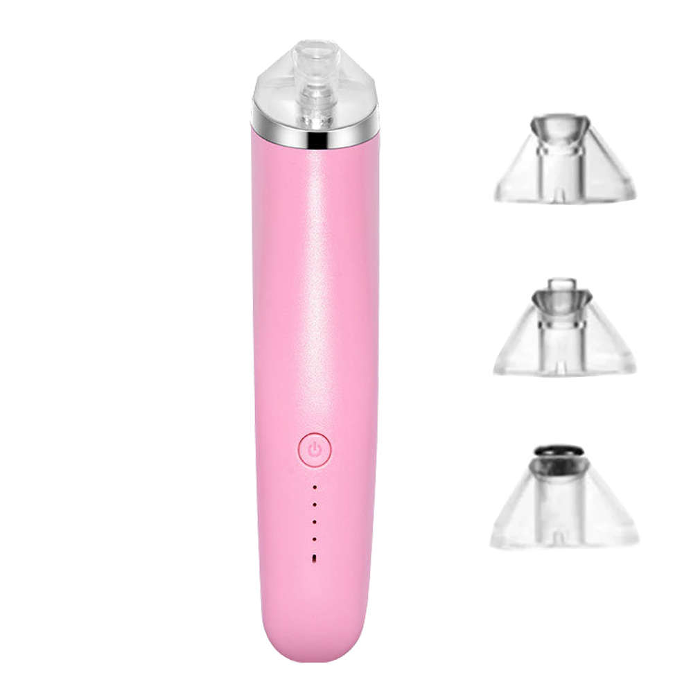Electric Pore Vacuum Acne Comedone Extractor Kit with 4 Levels - Pink