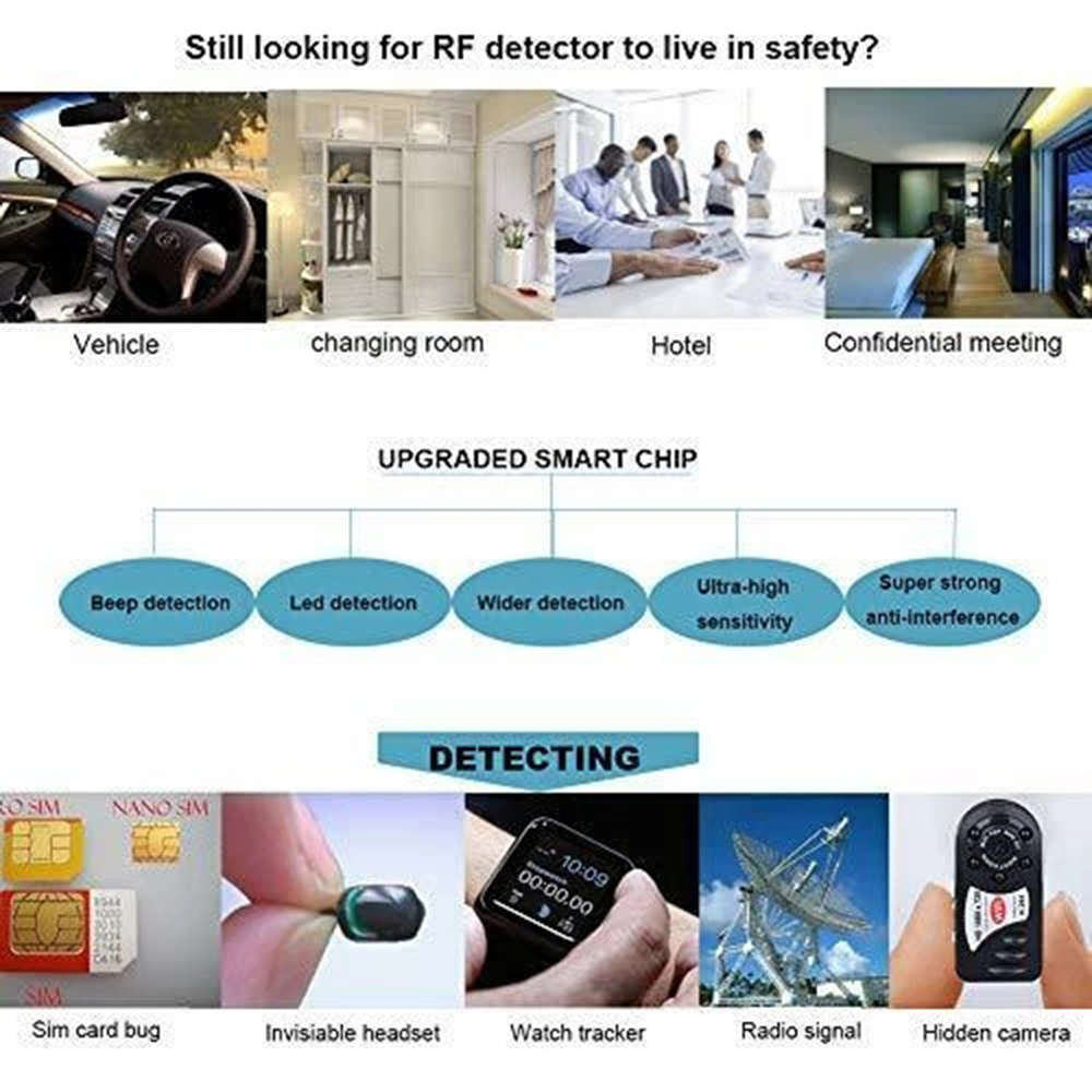 Anti Wireless Camera Detector Gps Rf Mobile Phone Signal Detector