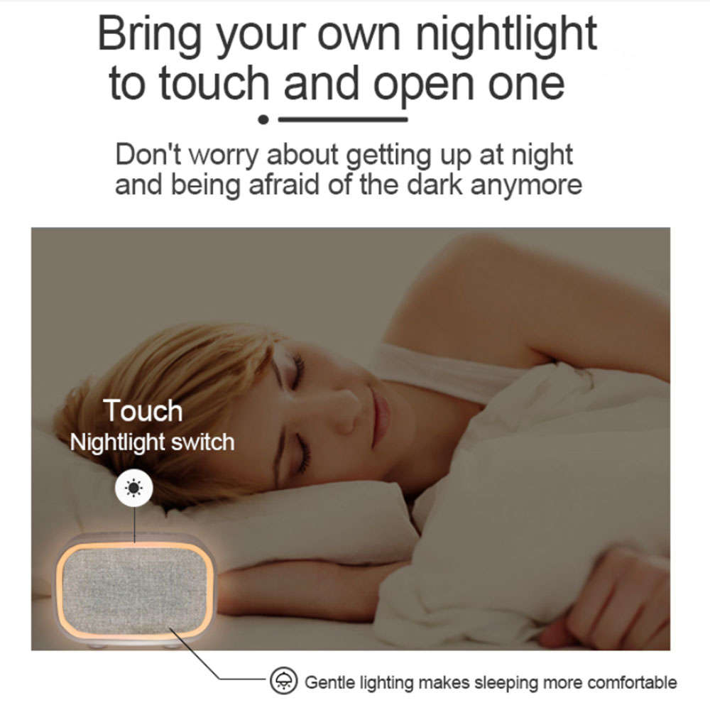 10 Soothing Natural Sound White Noise Machine with Touch Night Light
