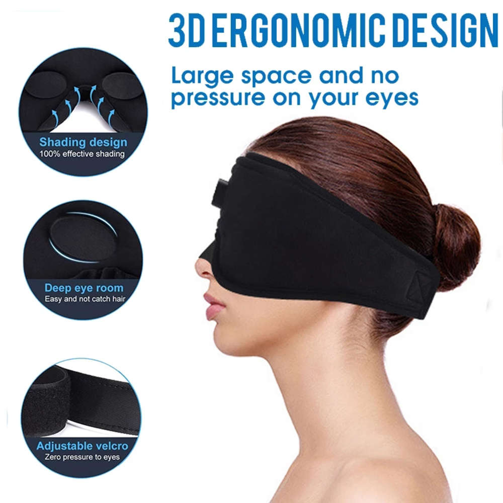 Travel 3D Sleep Headphones Eye Mask with 20 Soothing White Noise Sound