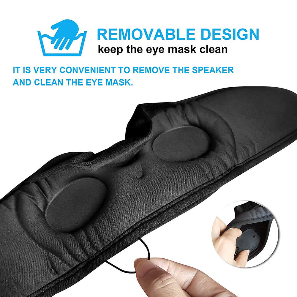Travel 3D Sleep Headphones Eye Mask with 20 Soothing White Noise Sound