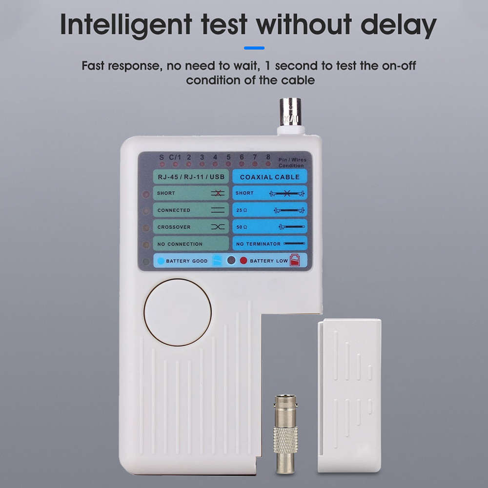 4-in-1 Remote Network Cable Tester for RL-45 RJ-11 USB BNC LAN Cable