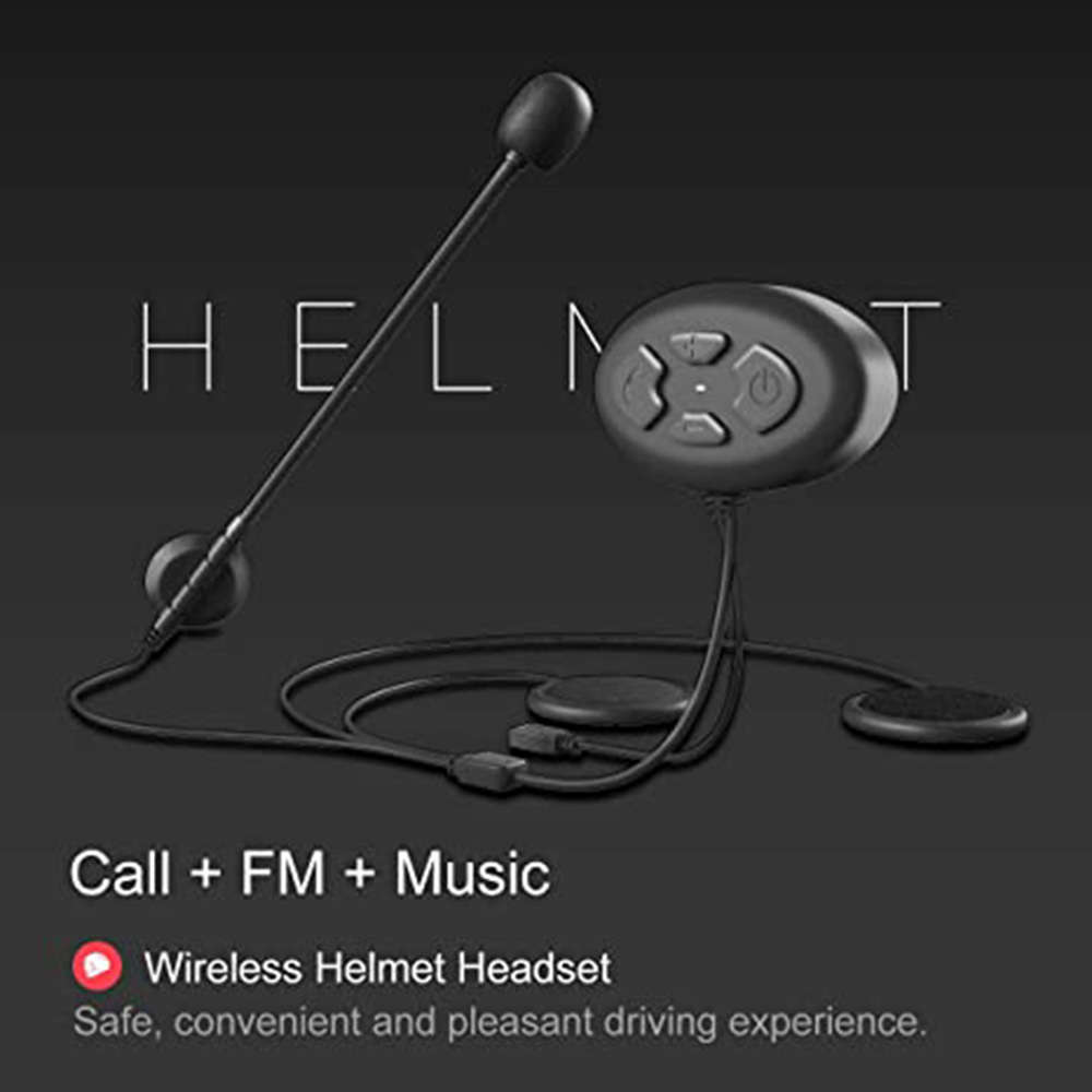 Bluetooth 5.0 Sports Motorcycle Helmet Headset for Handsfree/Music/FM Radio