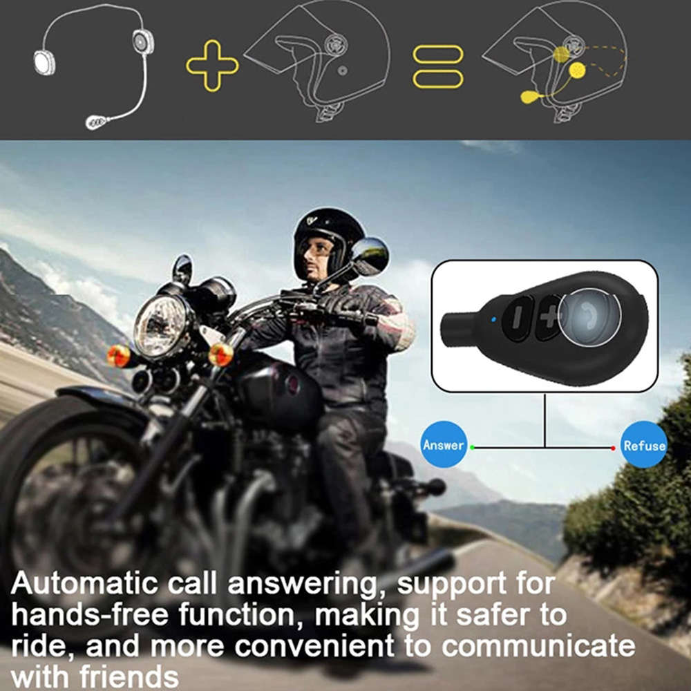 Ultra-thin Bluetooth 5.0 Motorcycle Helmet Wireless Headset