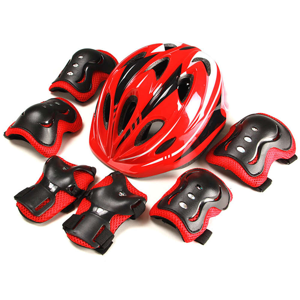 Adjustable Outdoor Sports Knee Pad Elbow Pads Wrist Guard Set - Pack of 7